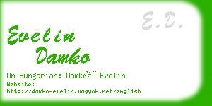 evelin damko business card